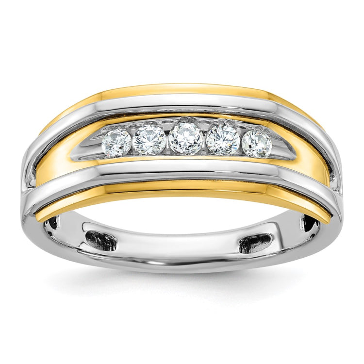 Men's TT Wedding Band with All Bright Finish Mounting