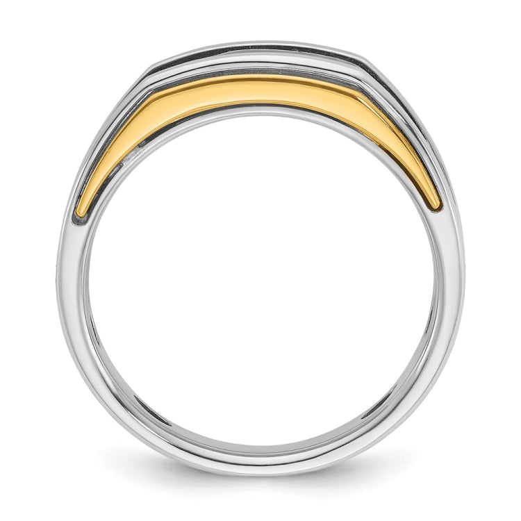 Men's TT Wedding Band with All Bright Finish Mounting