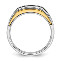 Men's TT Wedding Band with All Bright Finish Mounting