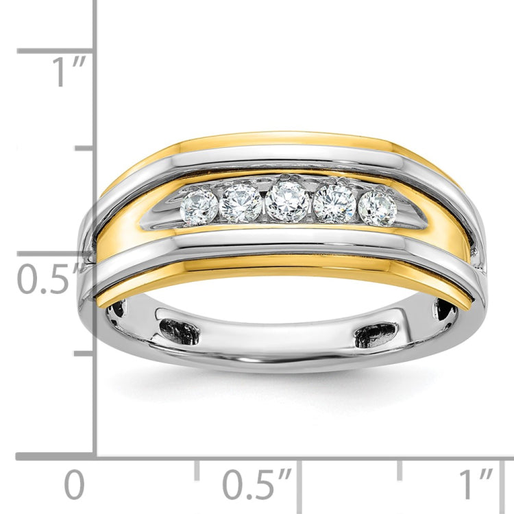 Men's TT Wedding Band with All Bright Finish Mounting