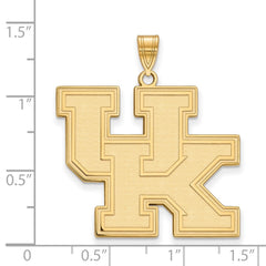 10k Gold LogoArt University of Kentucky U-K Extra Large Pendant
