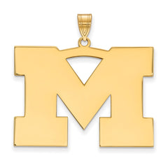 10k Gold LogoArt University of Michigan Letter M Extra Large Pendant