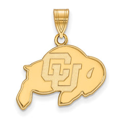 14k Gold LogoArt University of Colorado Buffalo Medium Pendant
