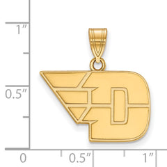 14k Gold LogoArt University of Dayton Medium Pendant