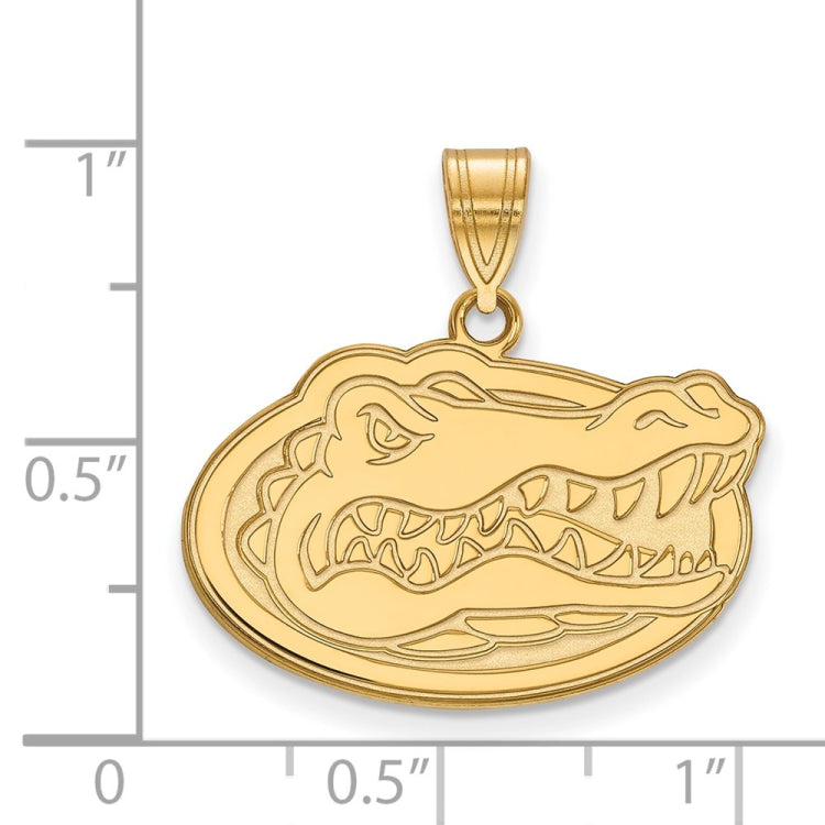 14k Gold LogoArt University of Florida Gator Medium Pendant