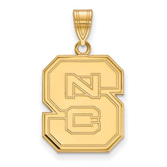 14k Gold LogoArt North Carolina State University N-C-S Large Pendant