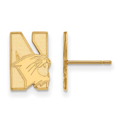 14k Gold LogoArt Northwestern University Small Post Earrings