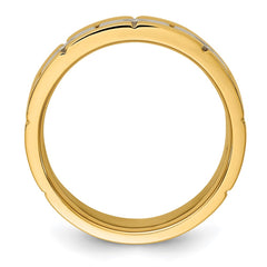 Men's Two-tone .15ct tw Diamond Band with Satin Finish Mounting