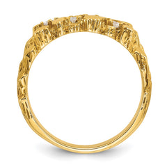 14ky Fancy Nugget Ring .3 TDW
