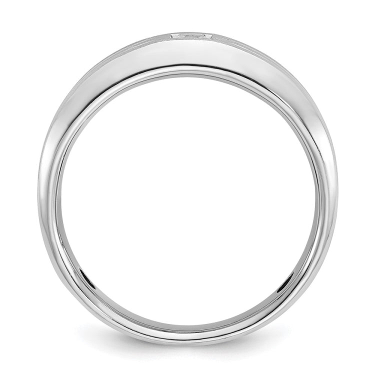 10k White Gold IBGoodman Men's Polished/Satin Diamond Ring Mounting