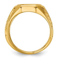 IBGoodman 14k Men's Polished and Textured Blue Lodge Master Masonic Ring Mounting