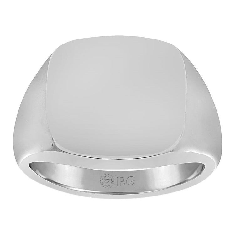 10kw 16mm x 16mm cushion face signet ring.