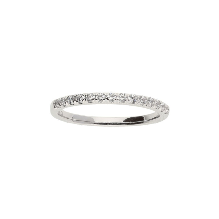 14k Ladies White Gold Diamond Wedding Band