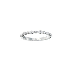 14kt Ladies White Gold Diamond Wedding Band