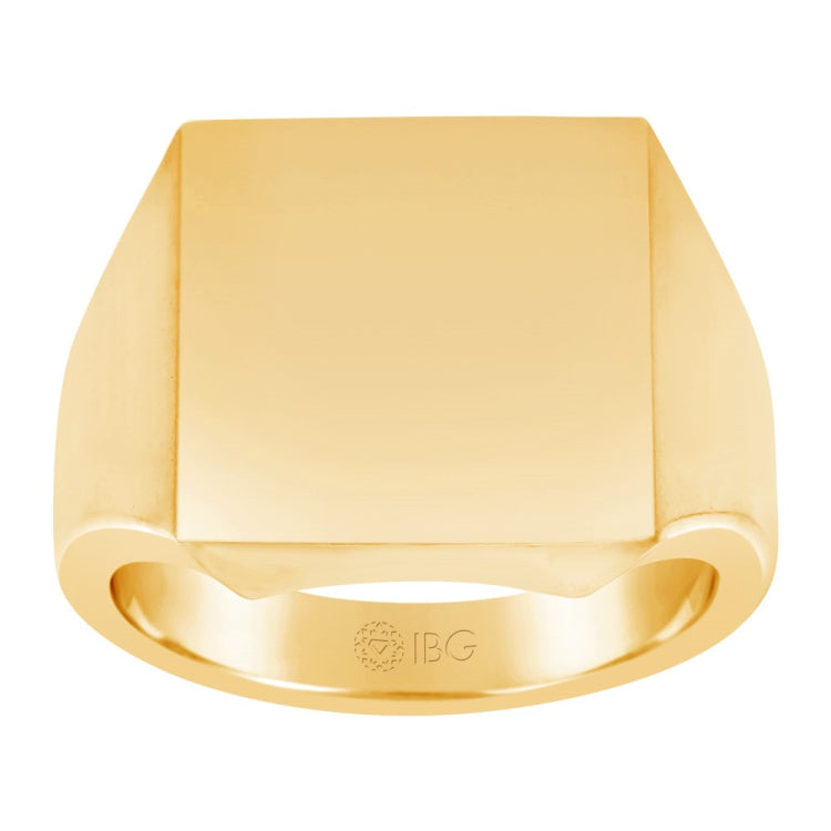 14ky 18mm square face signet ring.