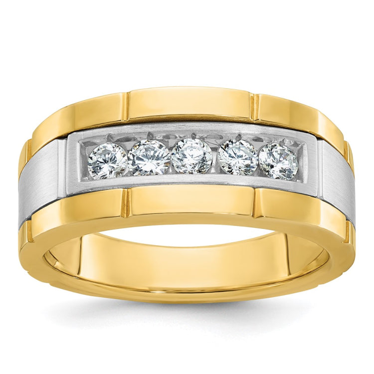 Men's Two-tone Band with Satin Finish Mounting