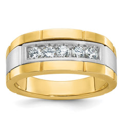 Men's Two-tone Band with Satin Finish Mounting
