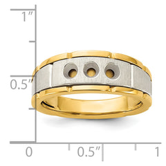 Men's Two-tone Band with Satin Finish Mounting