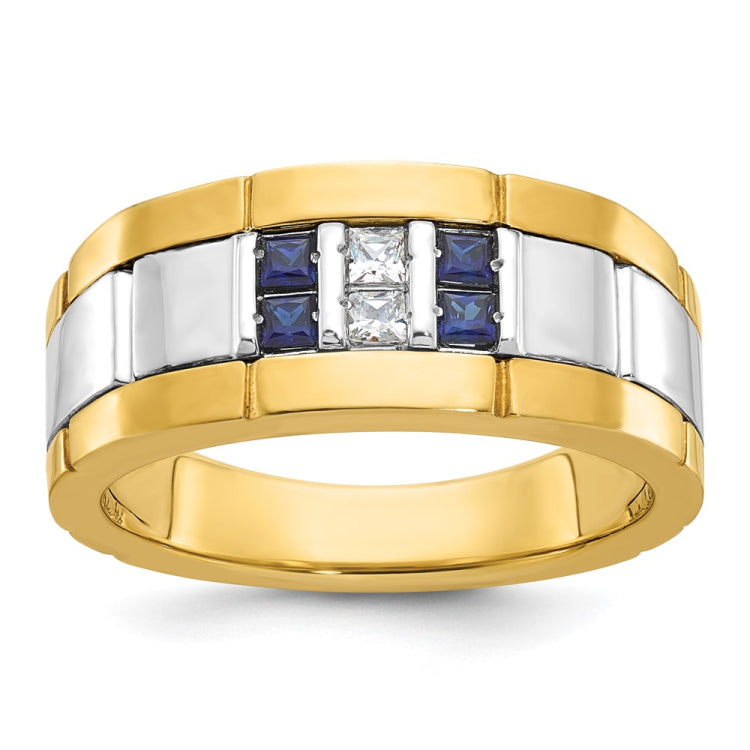 Men's White Gold Band with satin finish Mounting