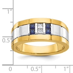Men's White Gold Band with satin finish Mounting