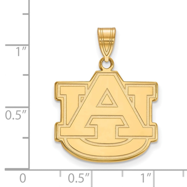 14k Gold LogoArt Auburn University A-U Large Pendant