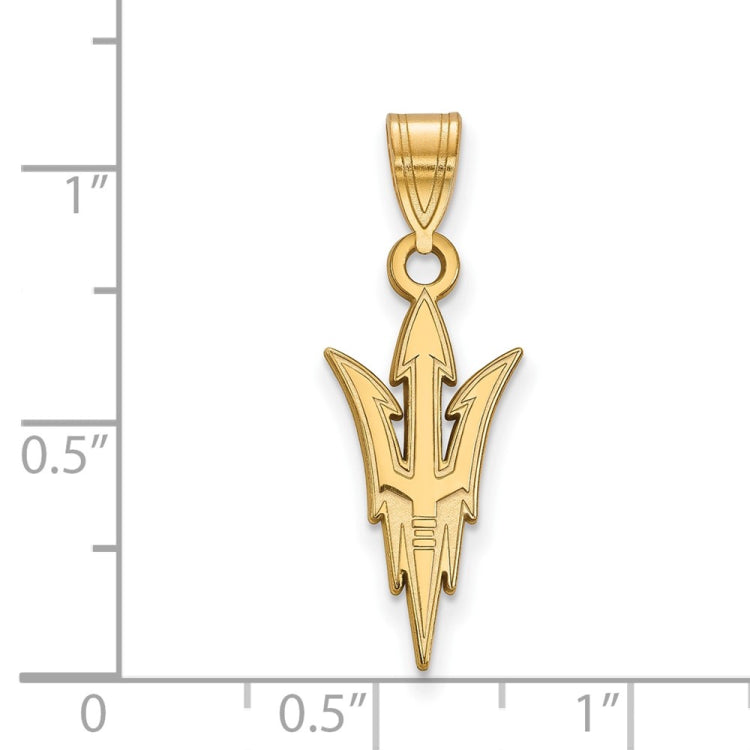 14k Gold LogoArt Arizona State University Pitchfork Large Pendant