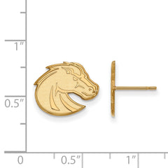 14k Gold LogoArt Boise State University Bronco Small Post Earrings