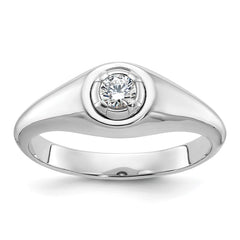 Men's WG Solitaire Ring to hold 3.9mm round diamond Mounting