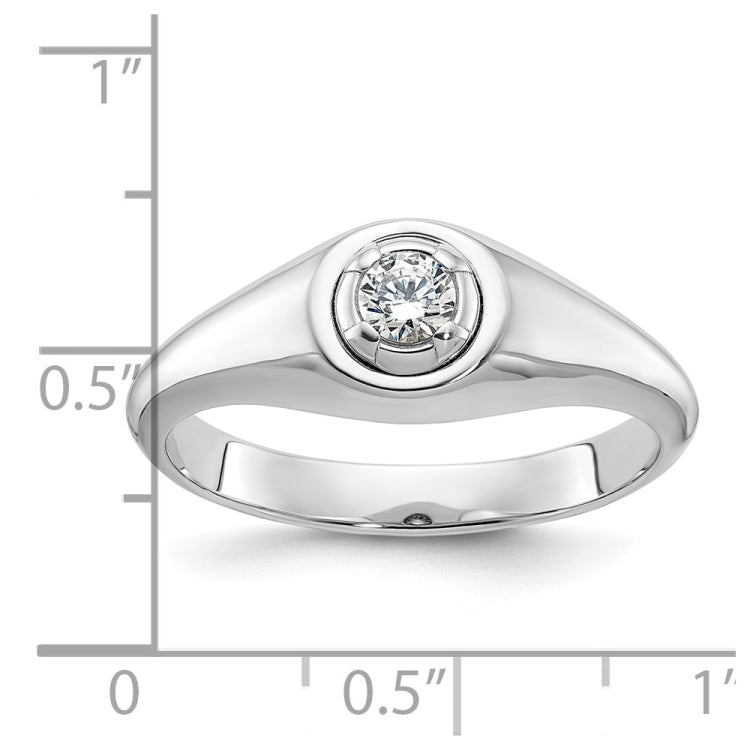 Men's WG Solitaire Ring to hold 3.9mm round diamond Mounting