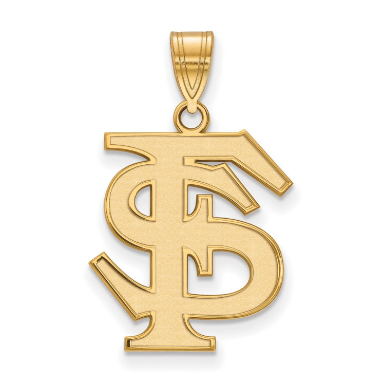 14k Gold LogoArt Florida State University F-S Large Pendant