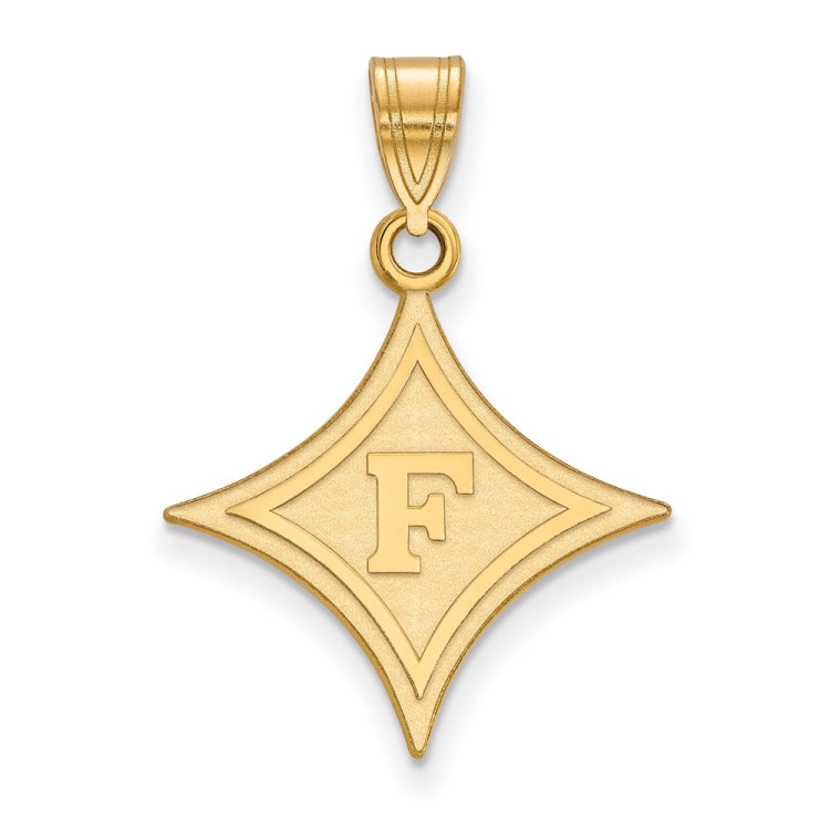 14k Gold LogoArt Furman University Large Pendant