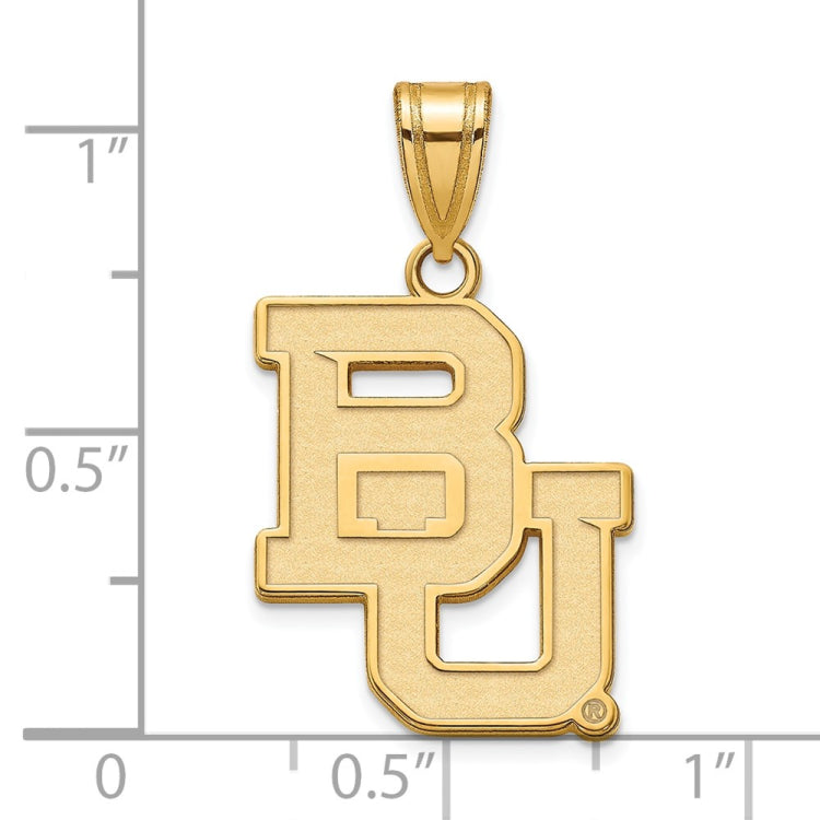 14k Gold LogoArt Baylor University Bears Large Pendant