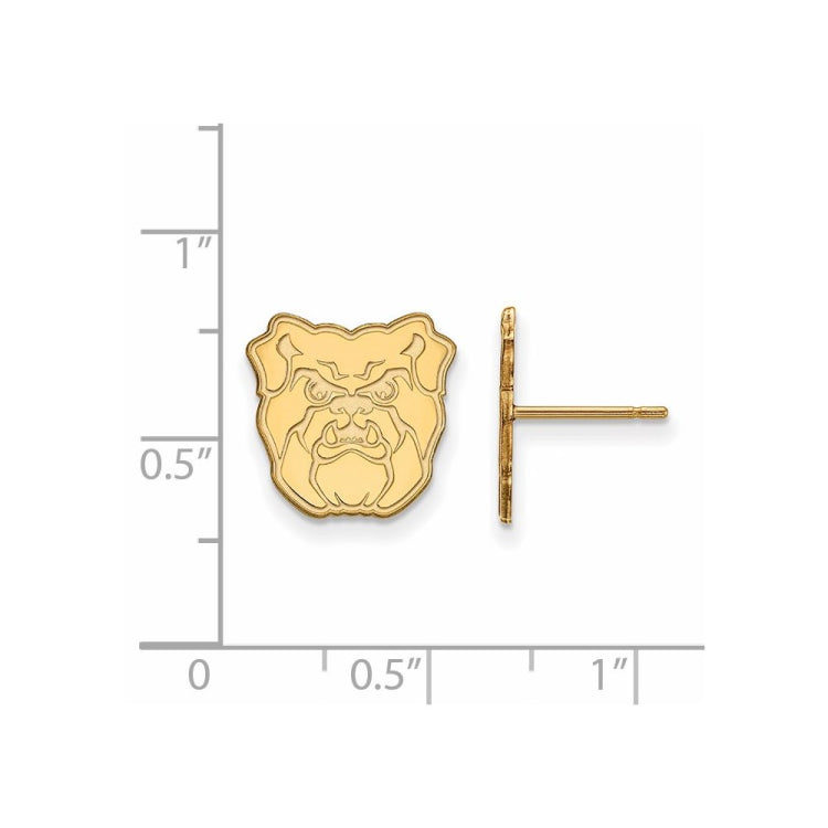 14k Gold LogoArt Butler University Bulldog Small Post Earrings