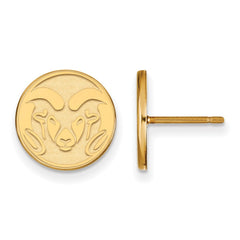 14k Gold LogoArt Colorado State University Ram Small Post Earrings