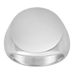 10kw 20mm round face signet ring.
