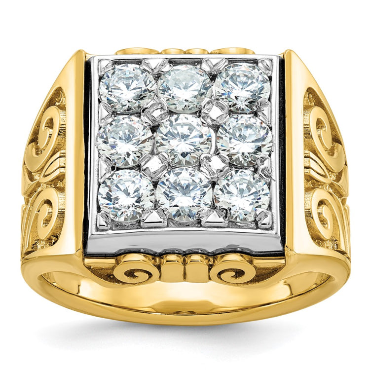 GENTS DIAMOND CLUSTER RING Mounting