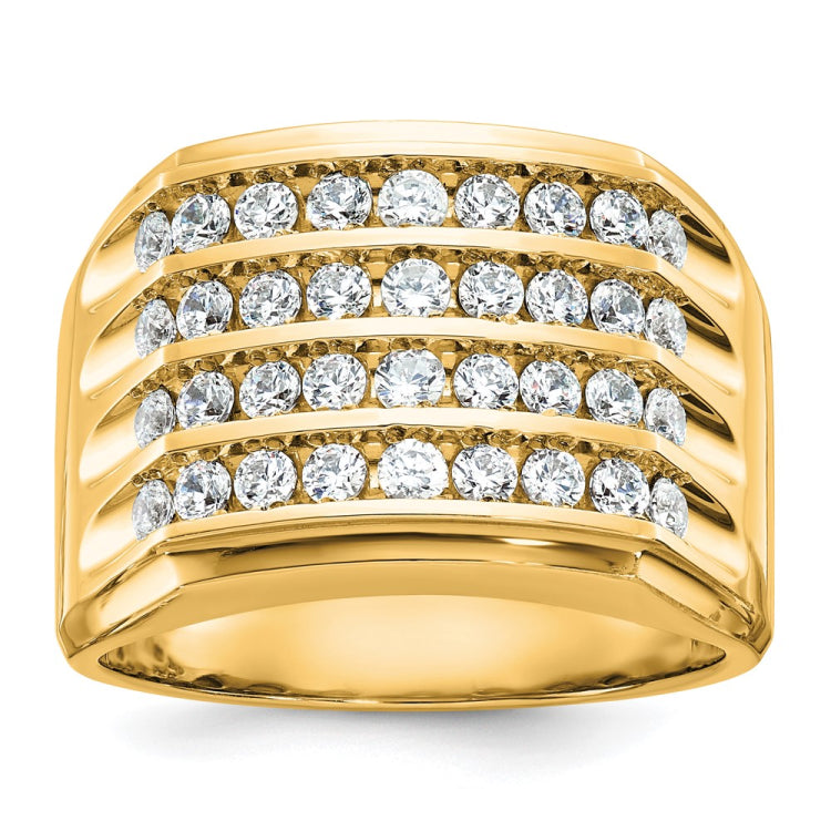 GENTS DIAMOND CLUSTER RING Mounting