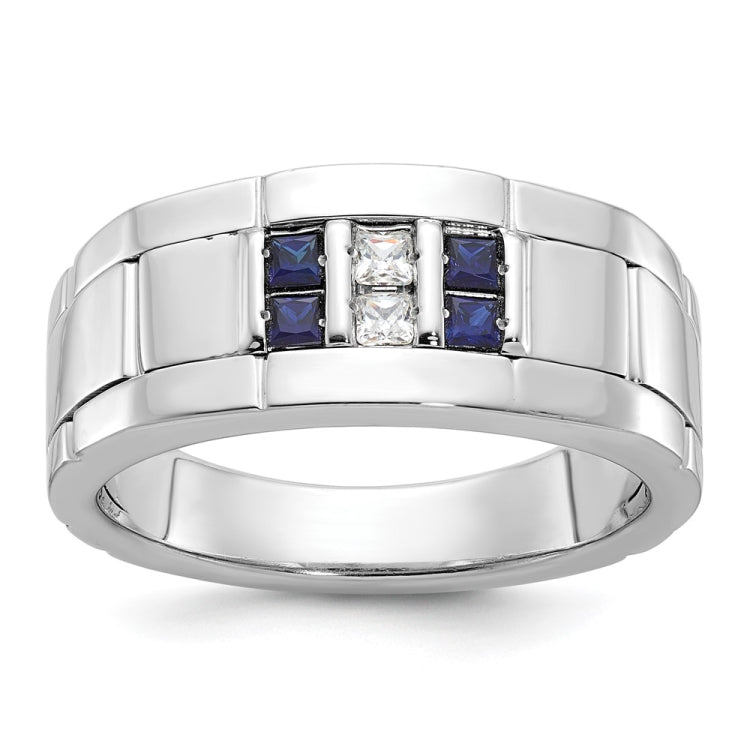 Men's White Gold Band with satin finish Mounting