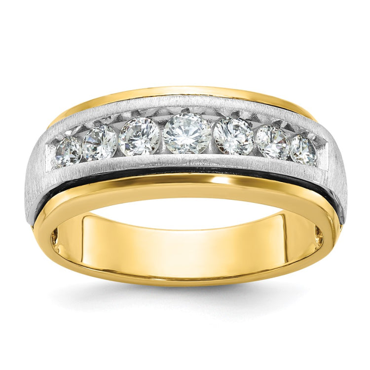 Men's TT 3/4ct tw Diamond Wedding Band with Soft Satin Finish Mounting