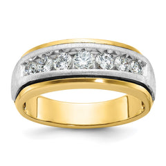 Men's TT 3/4ct tw Diamond Wedding Band with Soft Satin Finish Mounting