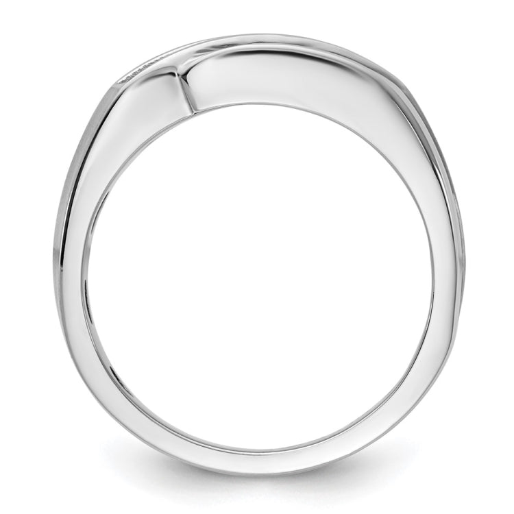 Men's WG Band with Black Rhodium Accent and satin finish Mounting