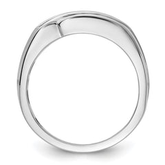 Men's WG Band with Black Rhodium Accent and satin finish Mounting