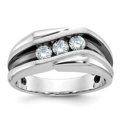 Gents White Gold Diamond Band Mounting