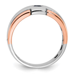 Men's Two-Tone Gold Solitaire Ring with all bright finish Mounting