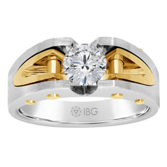 14k Gents Two-tone Solitaire Mounting