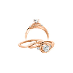 Ladies Rose Gold Engagement Ring Mounting