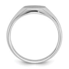 10kw 12mm x 10mm oval face signet ring.