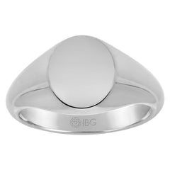 14kw 12mm x 10mm oval face signet ring.