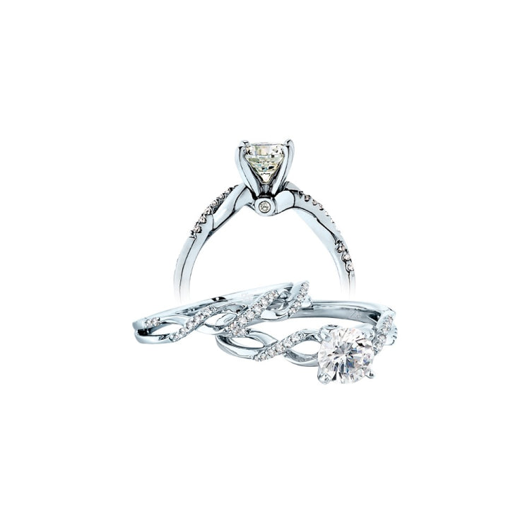 14kt Ladies White Gold Engagement Ring