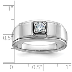 Men's WG Solitaire Ring with all bright finish Mounting